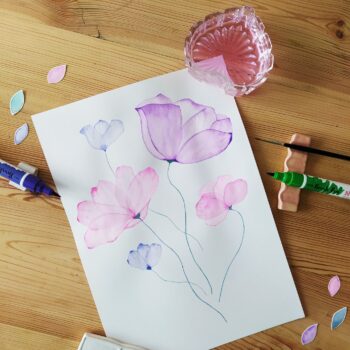 DIY: Transparentní květiny brush penem